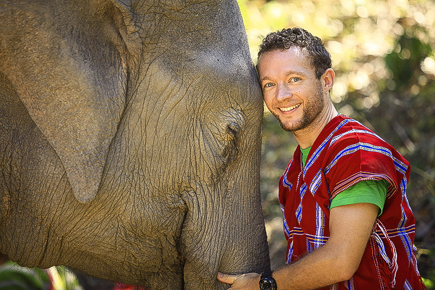 Y B N Tree Chris Kaiser Founder BedAndTree And His Beloved Elephants